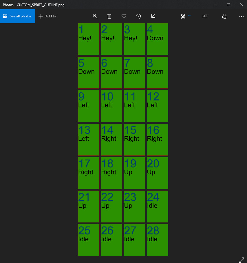 FunkyXML Spritesheet Result
